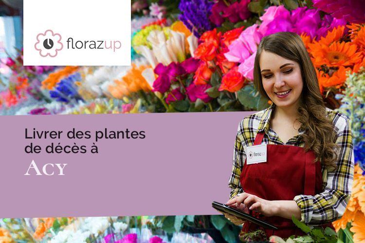 coeurs de fleurs pour un décès à Acy (Aisne/02200)