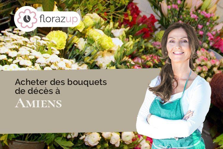 fleurs deuil pour un décès à Amiens (Somme/80000)