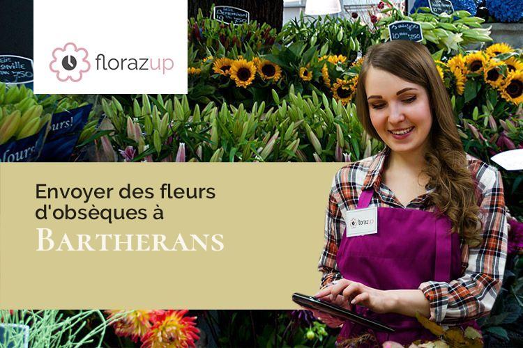 couronnes de fleurs pour une crémation à Bartherans (Doubs/25440)