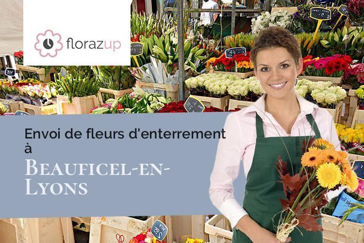 gerbes de fleurs pour un enterrement à Beauficel-en-Lyons (Eure/27480)