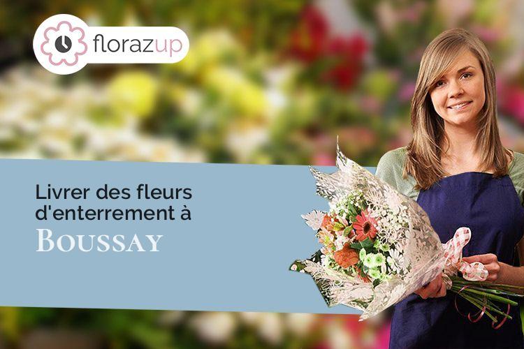 couronnes de fleurs pour un deuil à Boussay (Loire-Atlantique/44190)