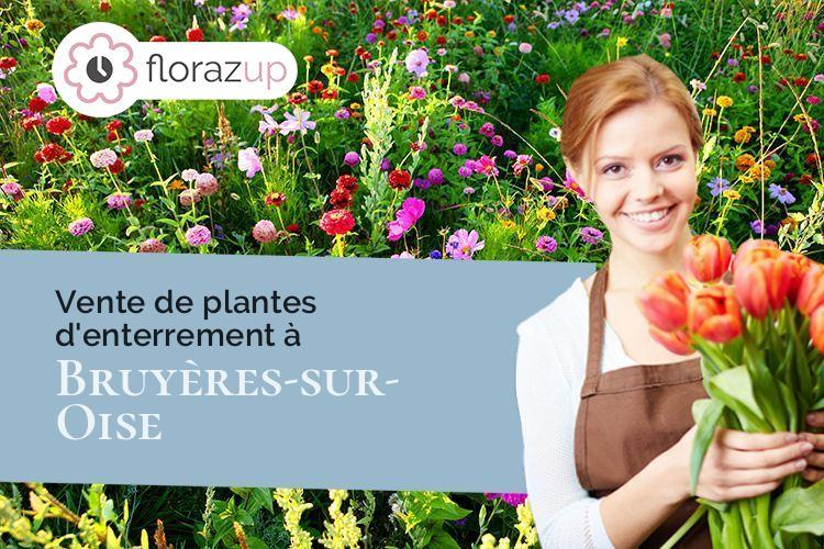 compositions de fleurs pour des obsèques à Bruyères-sur-Oise (Val-d'Oise/95820)