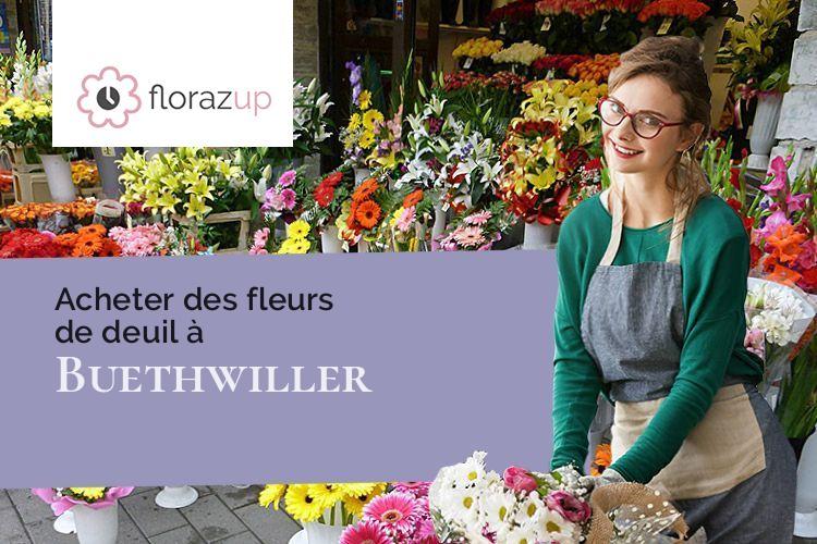 fleurs deuil pour un décès à Buethwiller (Haut-Rhin/68210)