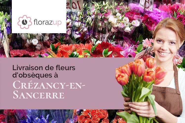 compositions florales pour des funérailles à Crézancy-en-Sancerre (Cher/18300)