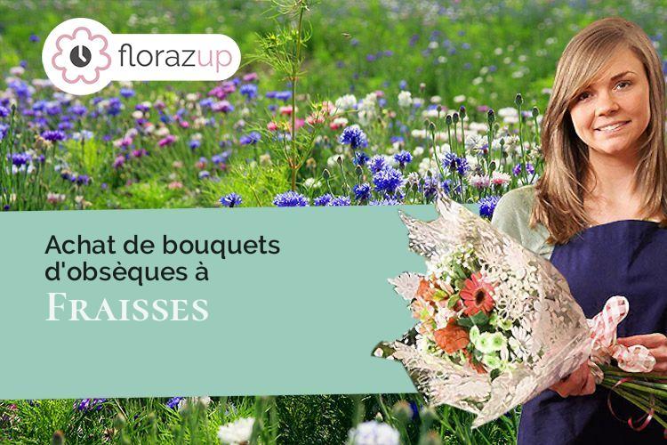 compositions de fleurs pour des obsèques à Fraisses (Loire/42490)