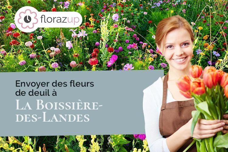 coeur de fleurs pour des obsèques à La Boissière-des-Landes (Vendée/85430)