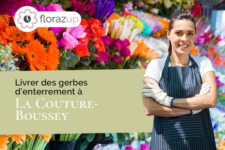 coeur de fleurs pour des funérailles à La Couture-Boussey (Eure/27750)