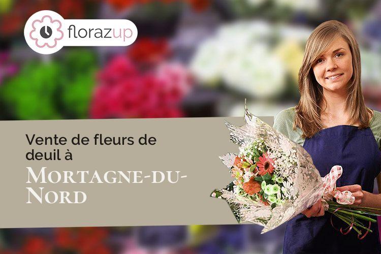 compositions de fleurs pour un deuil à Mortagne-du-Nord (Nord/59158)