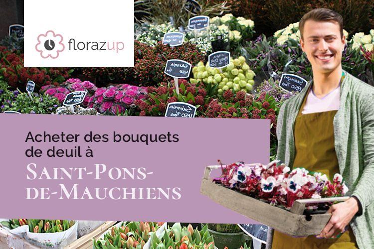 coeurs de fleurs pour des obsèques à Saint-Pons-de-Mauchiens (Hérault/34230)