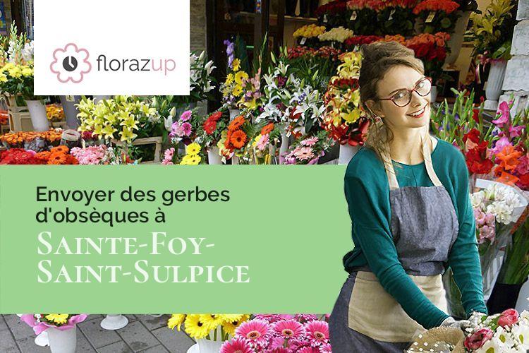 compositions florales pour un enterrement à Sainte-Foy-Saint-Sulpice (Loire/42110)