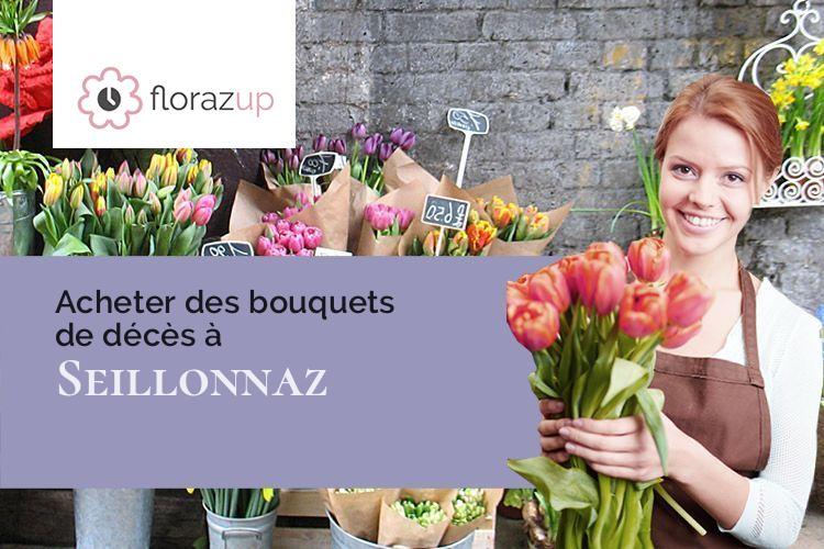 coeurs de fleurs pour un deuil à Seillonnaz (Ain/01470)