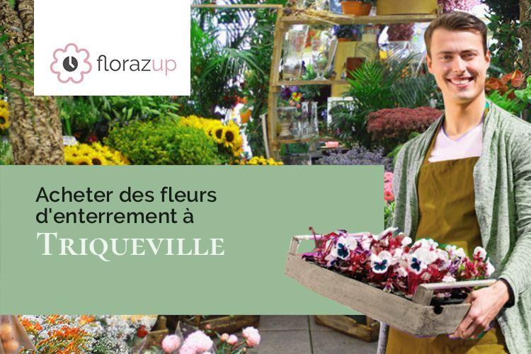 coupes de fleurs pour un décès à Triqueville (Eure/27500)