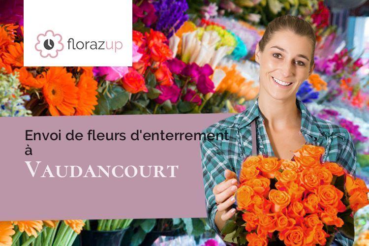 couronnes de fleurs pour un deuil à Vaudancourt (Oise/60240)