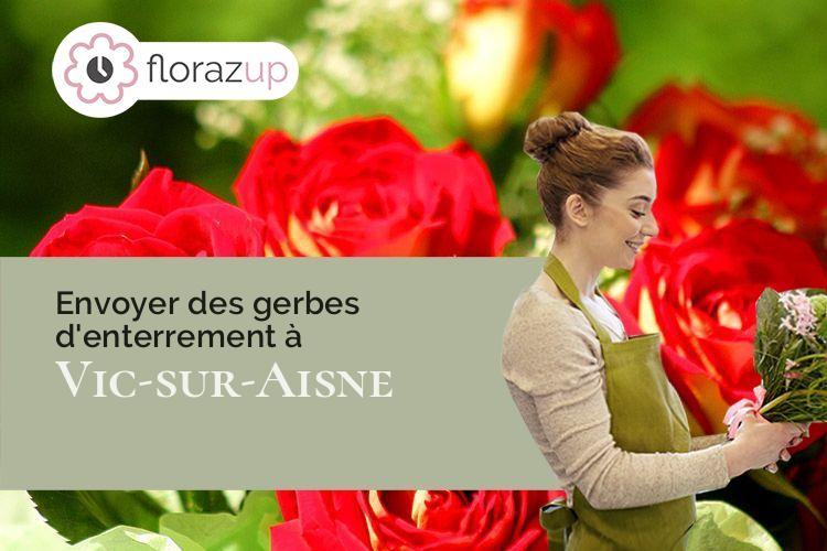 créations de fleurs pour un enterrement à Vic-sur-Aisne (Aisne/02290)