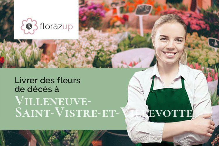 compositions florales pour un enterrement à Villeneuve-Saint-Vistre-et-Villevotte (Marne/51120)