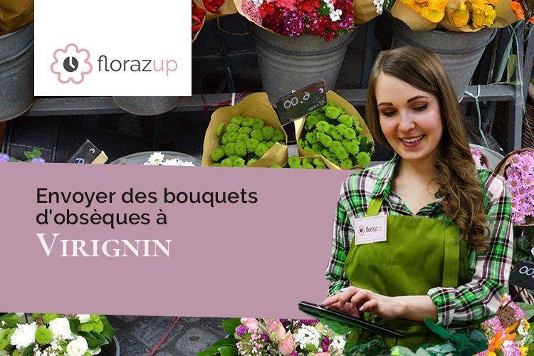 coeurs de fleurs pour un décès à Virignin (Ain/01300)