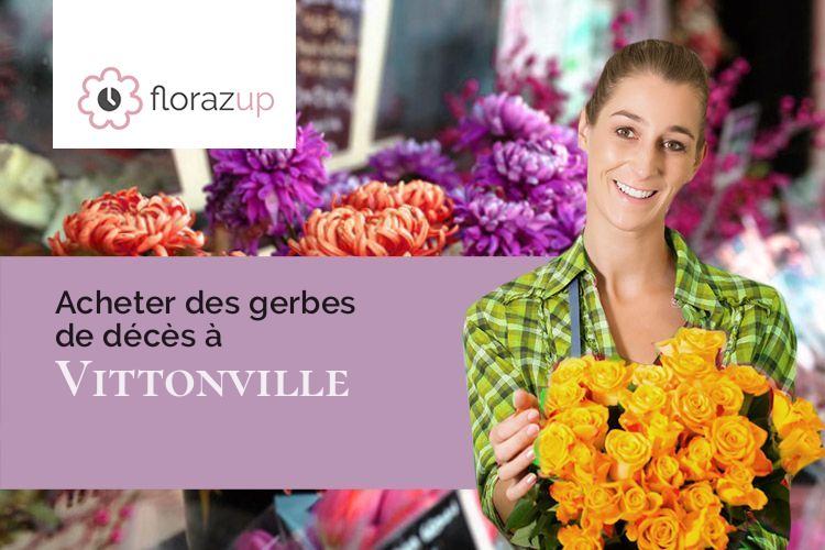 couronnes de fleurs pour des obsèques à Vittonville (Meurthe-et-Moselle/54700)