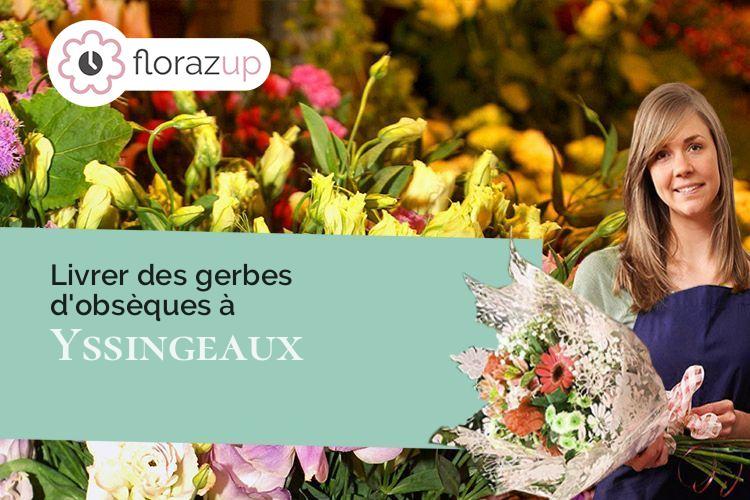 coeur de fleurs pour un décès à Yssingeaux (Haute-Loire/43200)